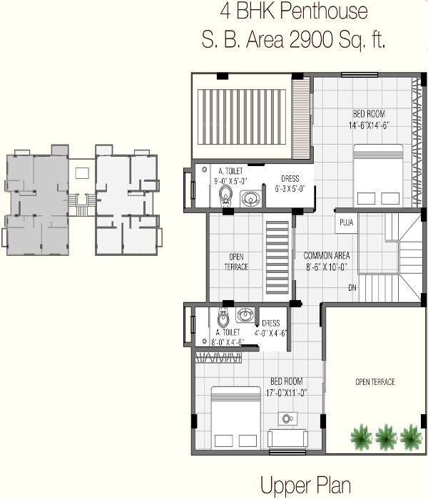 Everest Experia (4BHK+4T (2,900 sq ft) + Pooja Room 2900 sq ft)
