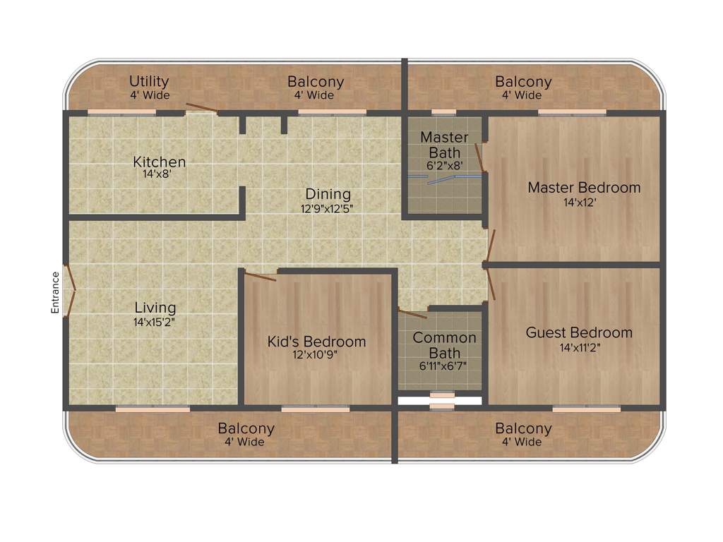 Adithi Bliss (3BHK+2T (1,930 sq ft) 1930 sq ft)