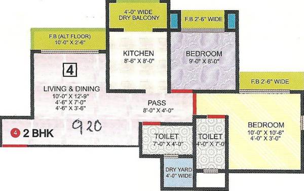 Sadguru Laxmi Heaven (2BHK+2T (920 sq ft) 920 sq ft)