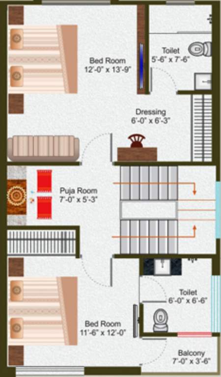  resicom villas Floor Plan Second Floor Plan