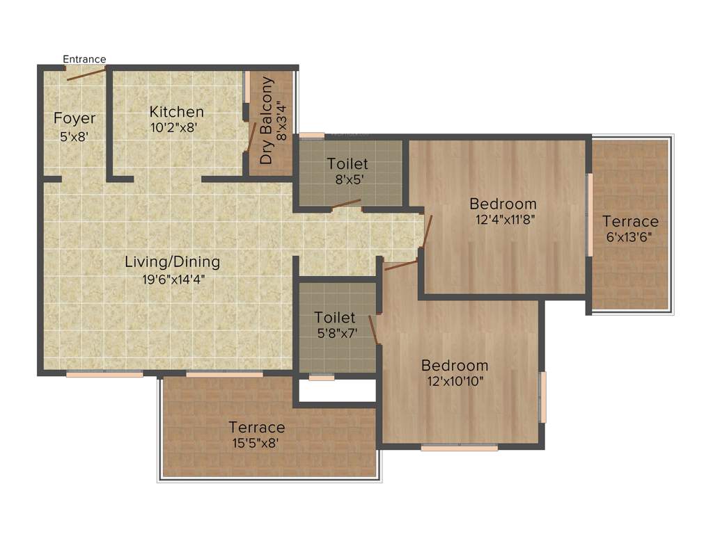 Vishwa Aseem Vishwa (2BHK+2T (1,277 sq ft) 1277 sq ft)