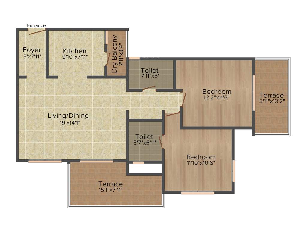 Vishwa Aseem Vishwa (2BHK+2T (1,316 sq ft) 1316 sq ft)