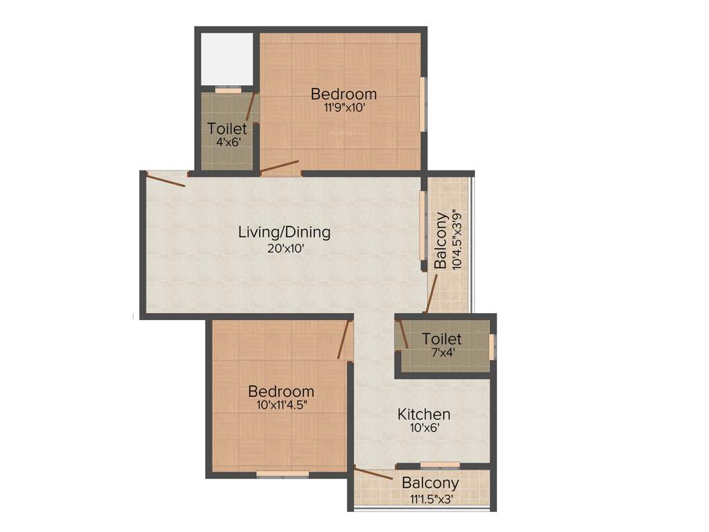 Sakthivel Sai Sadhan (2BHK+2T (860 sq ft) 860 sq ft)