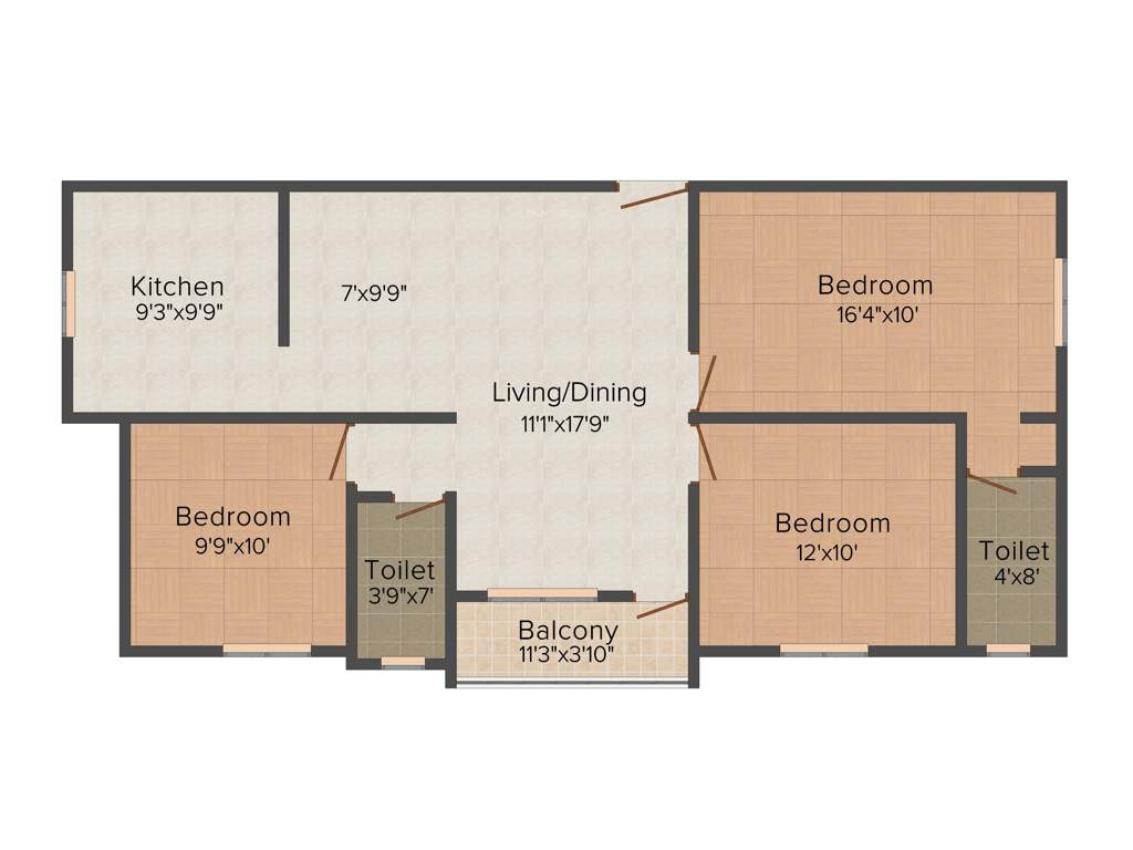 Sakthivel Sai Sadhan (3BHK+3T (1,180 sq ft) 1180 sq ft)