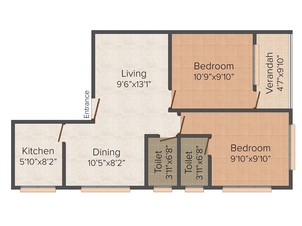 Suman Vivekananda Bhavan (2BHK+2T (894 sq ft) 894 sq ft)