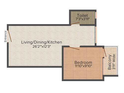 Aatreyee Toshanee (1BHK+1T (640 sq ft) 640 sq ft) Aatreyee Toshanee (1BHK+1T (640 sq ft) 640 sq ft)