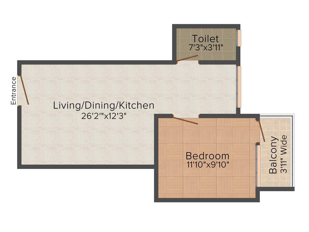 Aatreyee Toshanee (1BHK+1T (640 sq ft) 640 sq ft)