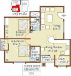 Southern Heights Nest (2BHK+2T (1,110 sq ft) 1110 sq ft)