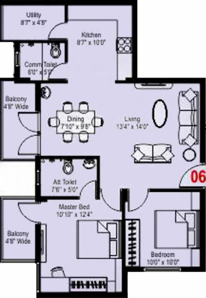 GB Sai Vishnu Vihar (2BHK+2T (1,020 sq ft) 1020 sq ft)