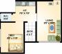 Tisai Krupa Construction Vaishnavi Park Floor Plan (1BHK+1T (485 sq ft) 485 sq ft)