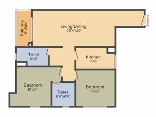 Mani Shankhmani (2BHK+2T (1,277 sq ft) 1277 sq ft)