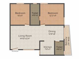 Anubhava Ishwerya Suncrest (2BHK+2T (1,000 sq ft) 1000 sq ft) Anubhava Ishwerya Suncrest (2BHK+2T (1,000 sq ft) 1000 sq ft)