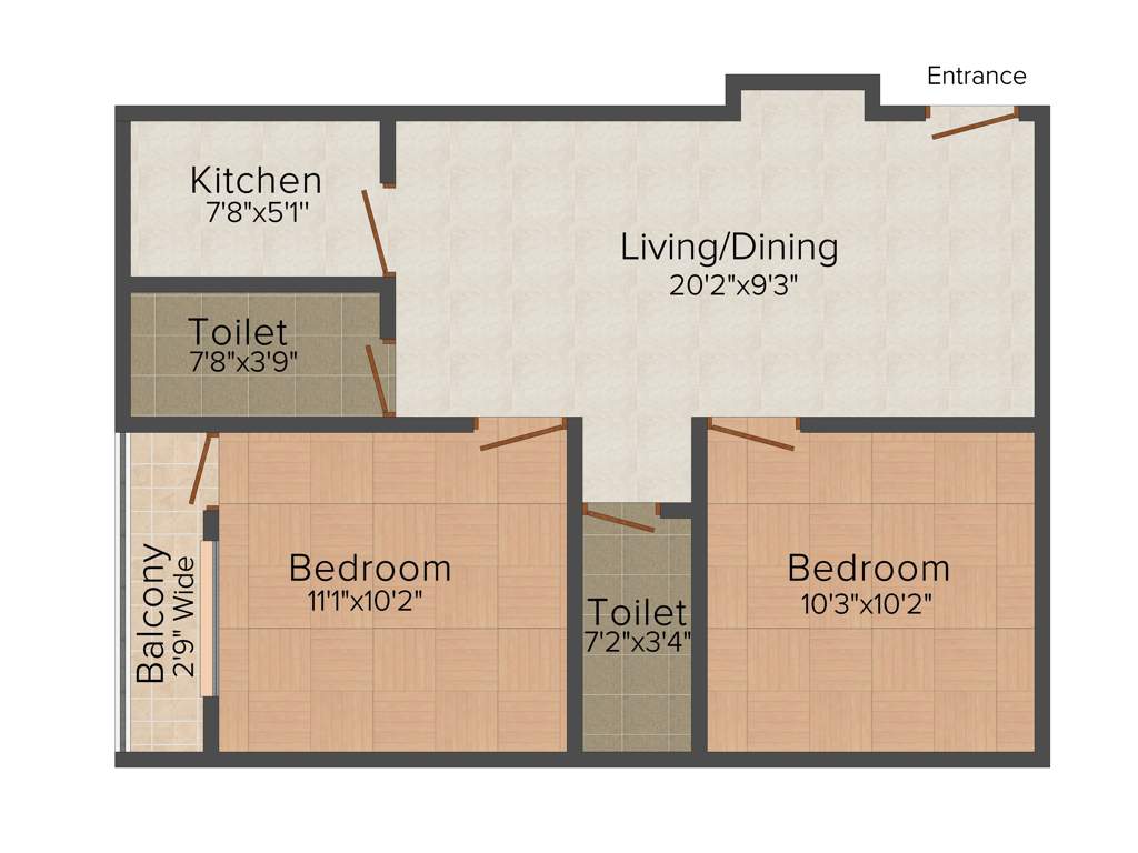 ML Khokan Enclave (2BHK+2T (816 sq ft) 816 sq ft)