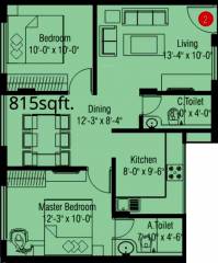 ACE Promoters And Developers Apple View (2BHK+2T (815 sq ft) 815 sq ft)