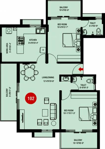 Rajkamal Constructions Misri Prime (2BHK+2T (1,200 sq ft) 1200 sq ft)