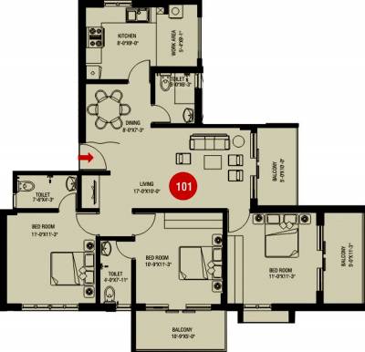 Rajkamal Constructions Misri Prime (3BHK+3T (1,350 sq ft) 1350 sq ft)