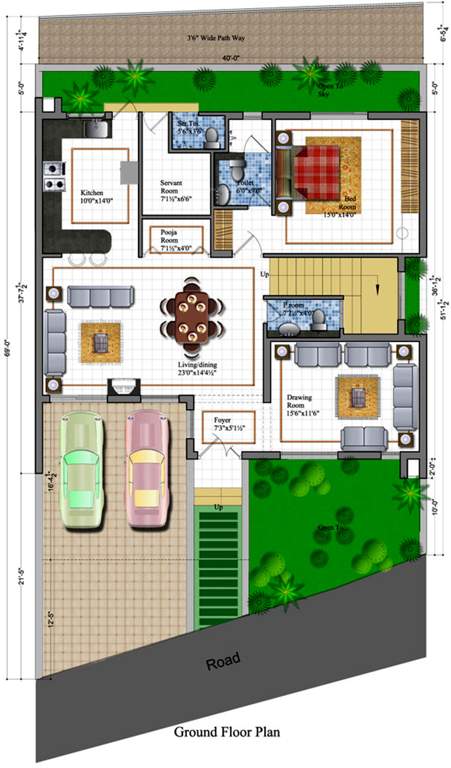 Koncept Ambience Palm County Rows (4BHK+4T (3,621 sq ft)   Servant Room 3621 sq ft)
