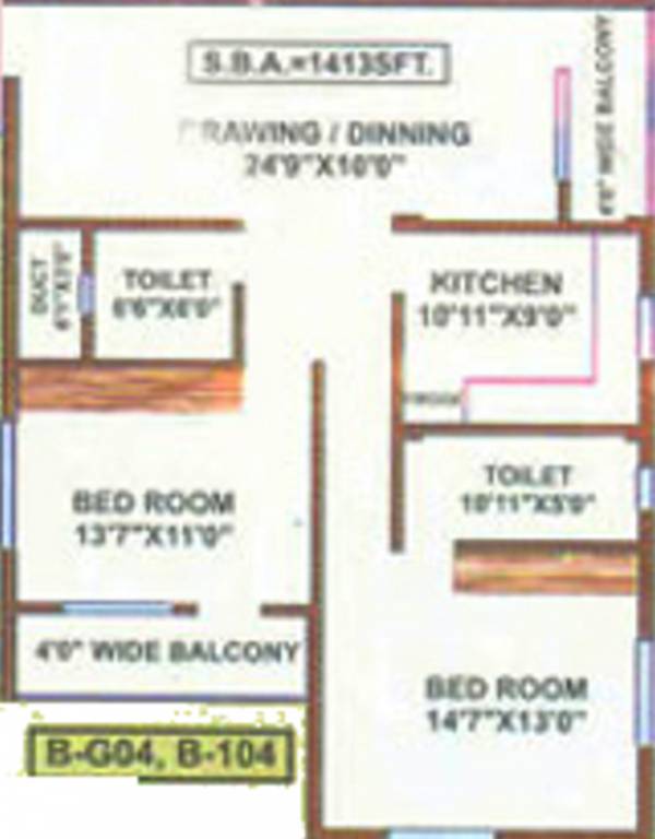 Amrita Gouri Shankar Residency (2BHK+2T (1,413 sq ft) 1413 sq ft) Amrita Gouri Shankar Residency (2BHK+2T (1,413 sq ft) 1413 sq ft)