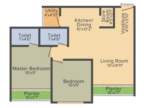Chanchal Saransh Earth (2BHK+2T (678 sq ft) 678 sq ft) Chanchal Saransh Earth (2BHK+2T (678 sq ft) 678 sq ft)
