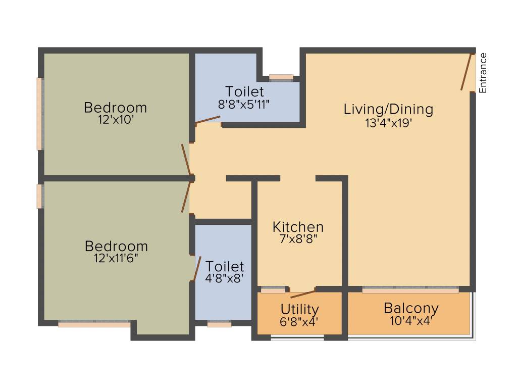 Gurupriya Carnation (2BHK+2T (1,009 sq ft) 1009 sq ft) Gurupriya Carnation (2BHK+2T (1,009 sq ft) 1009 sq ft)