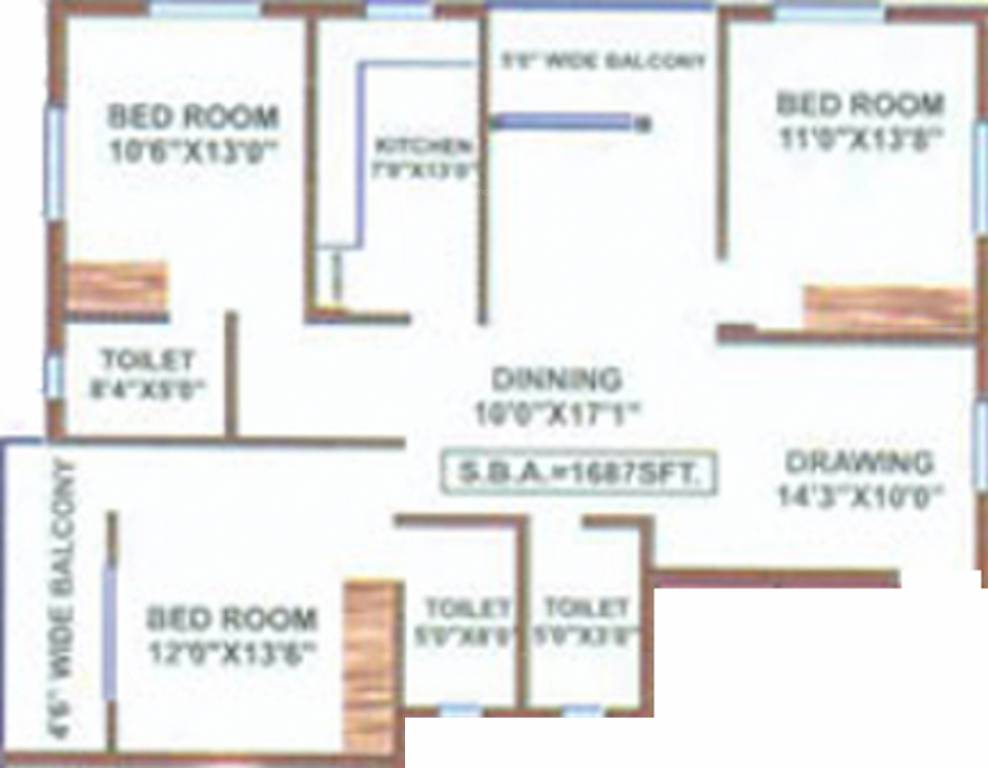 Amrita Gouri Shankar Residency (3BHK+3T (1,687 sq ft) 1687 sq ft) Amrita Gouri Shankar Residency (3BHK+3T (1,687 sq ft) 1687 sq ft)