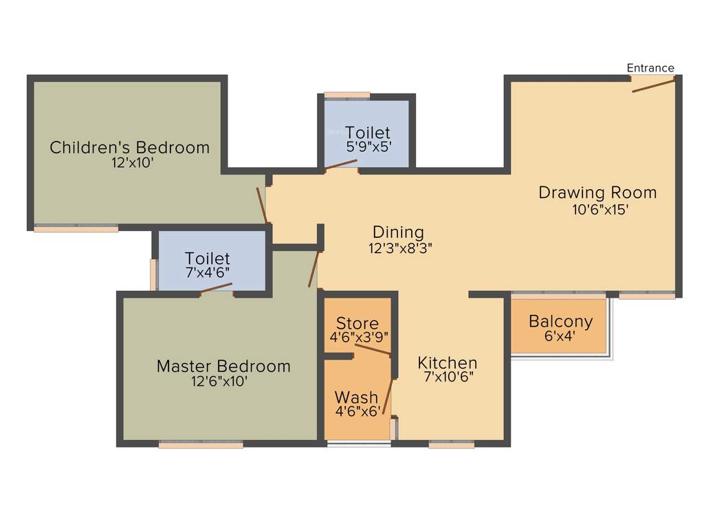 Shrijibapa Floris 41 (2BHK+2T (1,332 sq ft) 1332 sq ft)