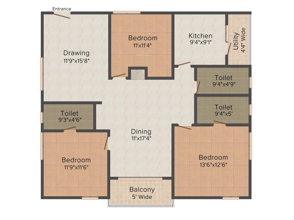 Maram GL Heavens (3BHK+3T (1,604 sq ft)   Pooja Room 1604 sq ft)