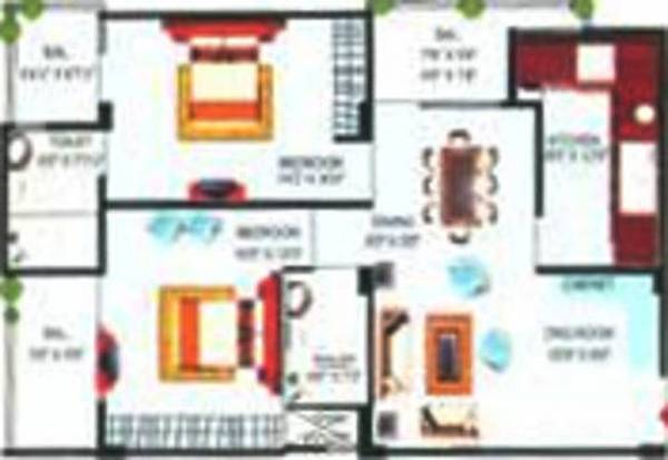 Shri Ram Constructions Baba Residency (2BHK+2T (1,055 sq ft) 1055 sq ft)