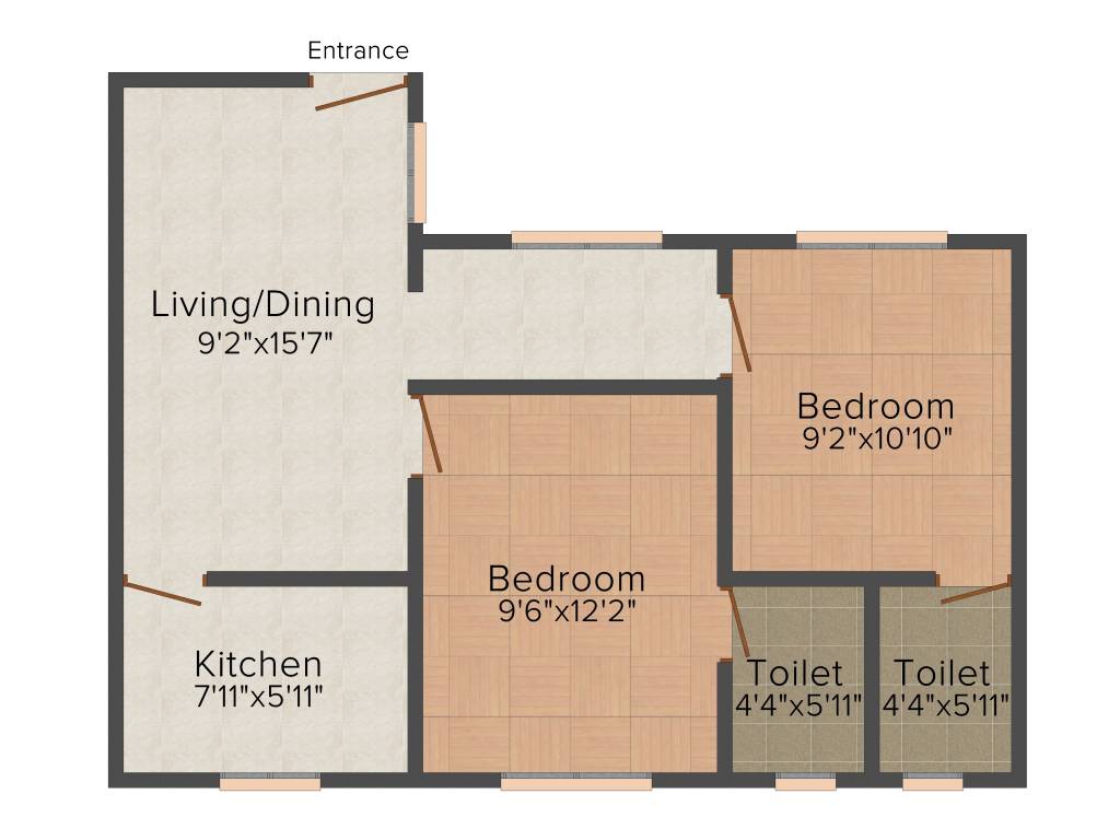 MYS Platinum Heights (2BHK+2T (765 sq ft) 765 sq ft)