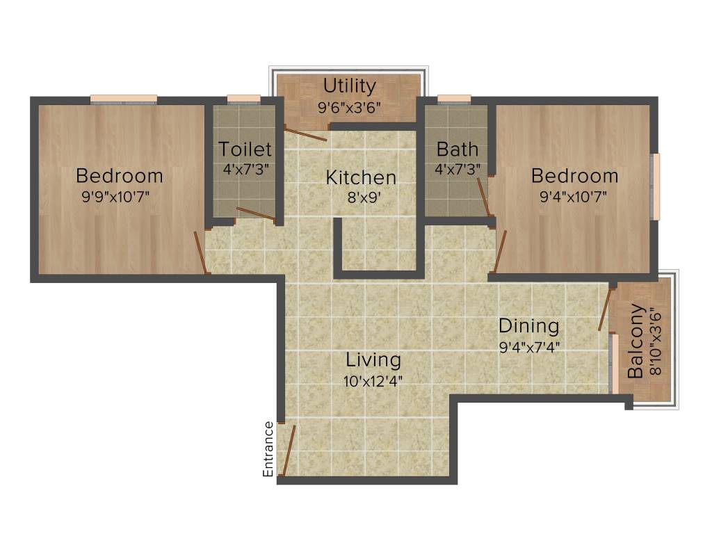 Patson Star (2BHK+2T (850 sq ft) 850 sq ft)