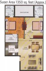 Cosmic Cosmic Apartments (2BHK+2T (1,350 sq ft) 1350 sq ft)
