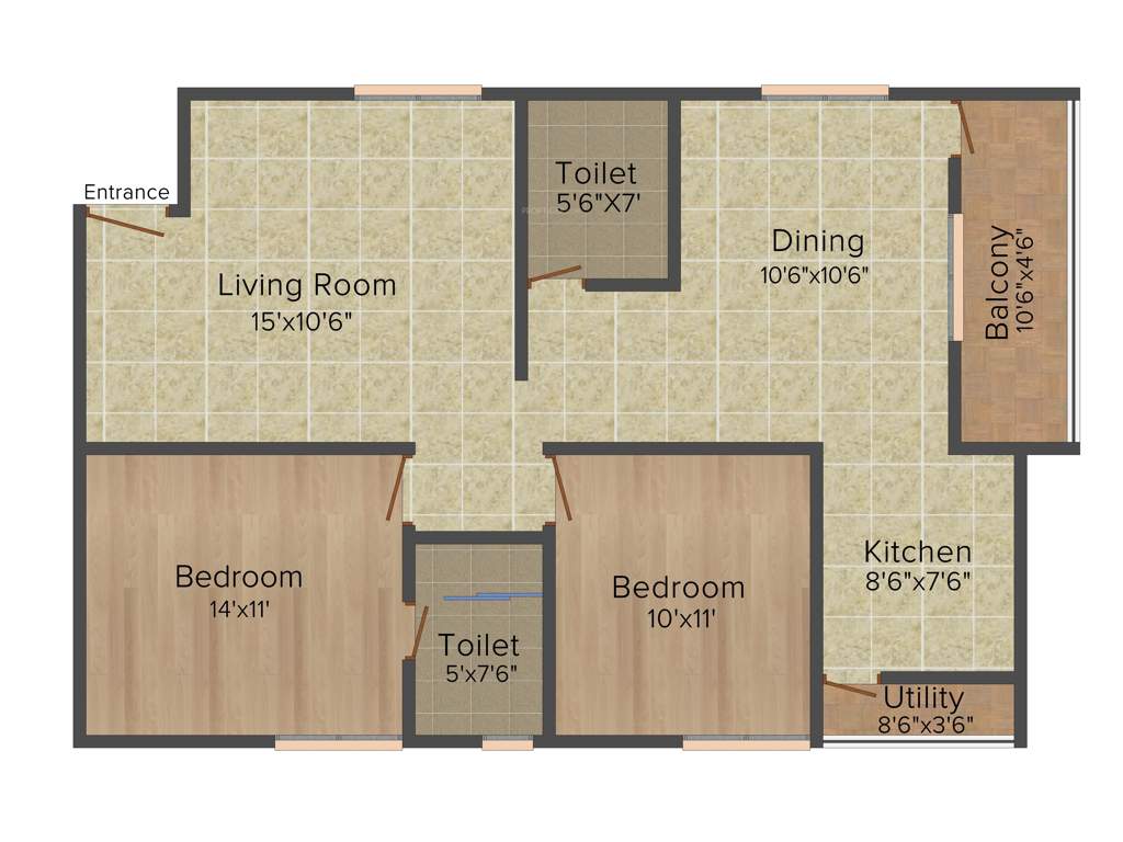 Garuda Garuda Blossom (2BHK+2T (1,154 sq ft) 1154 sq ft)