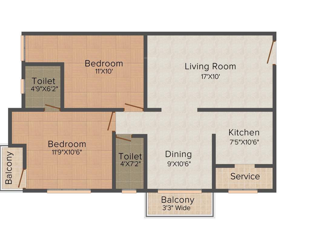 Shiyam Thirth (2BHK+2T (1,000 sq ft) 1000 sq ft)