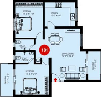 Rajkamal Constructions Misri Garden (2BHK+2T (1,340 sq ft) 1340 sq ft) Rajkamal Constructions Misri Garden (2BHK+2T (1,340 sq ft) 1340 sq ft)