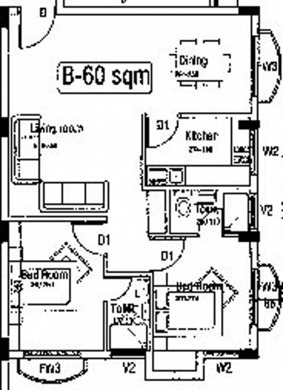 MYS Jewel Apartment (2BHK+2T (645 sq ft) 645 sq ft) MYS Jewel Apartment (2BHK+2T (645 sq ft) 645 sq ft)