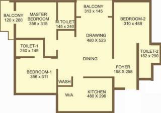 ABAD West Wood (3BHK+3T (1,560 sq ft) 1560 sq ft) ABAD West Wood (3BHK+3T (1,560 sq ft) 1560 sq ft)