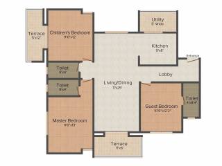 Axis Whistling Meadows (3BHK+3T (1,396 sq ft) 1396 sq ft)