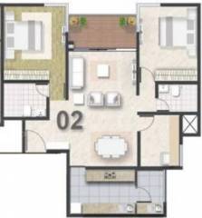 Shriram Southern Crest (2BHK+2T (1,485 sq ft) + Study Room 1485 sq ft)