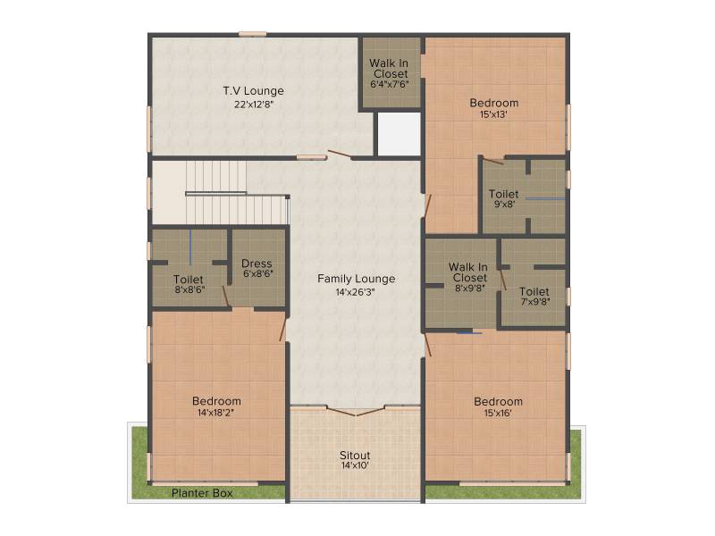 S Square Malibu (4BHK+4T (3,175 sq ft) + Pooja Room 3175 sq ft)