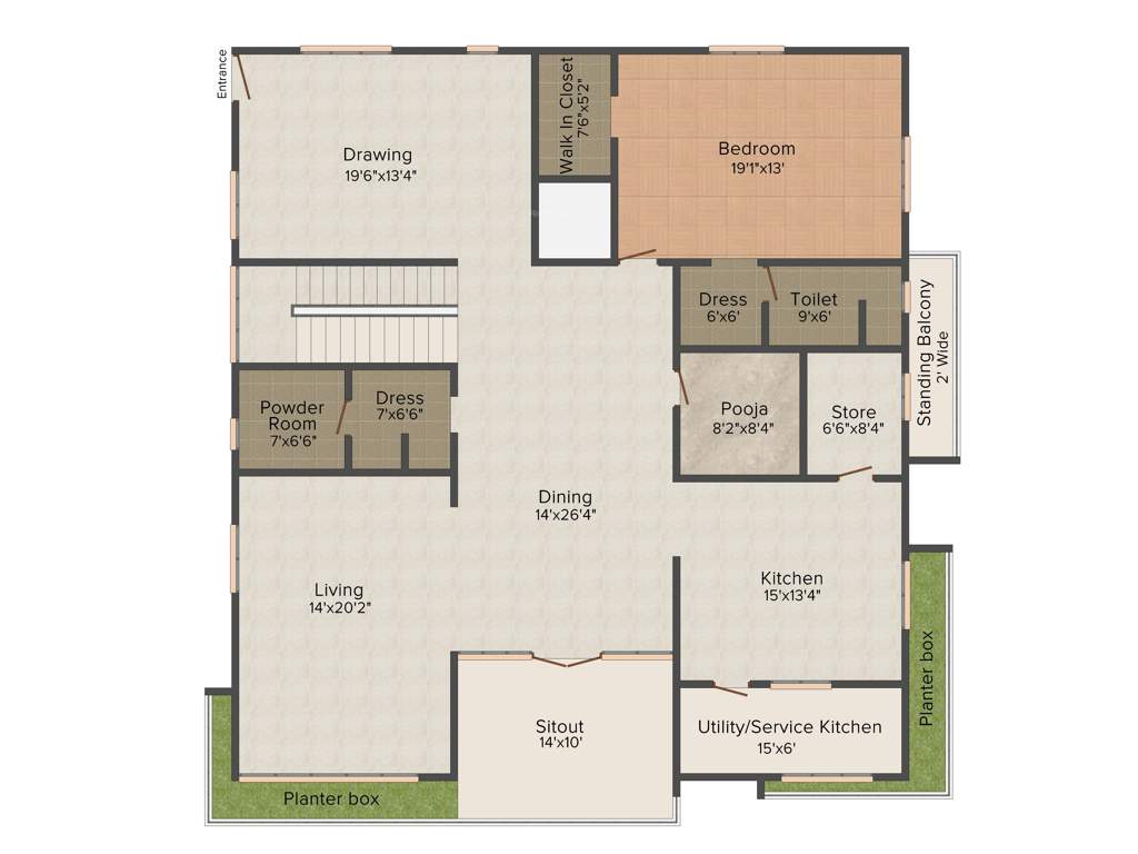 S Square Malibu (4BHK+4T (3,215 sq ft) + Pooja Room 3215 sq ft)