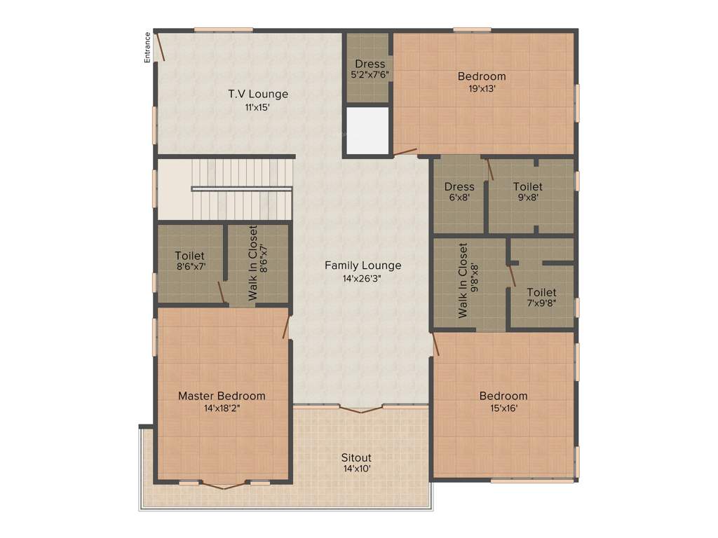 S Square Malibu (4BHK+4T (3,215 sq ft) + Pooja Room 3215 sq ft)