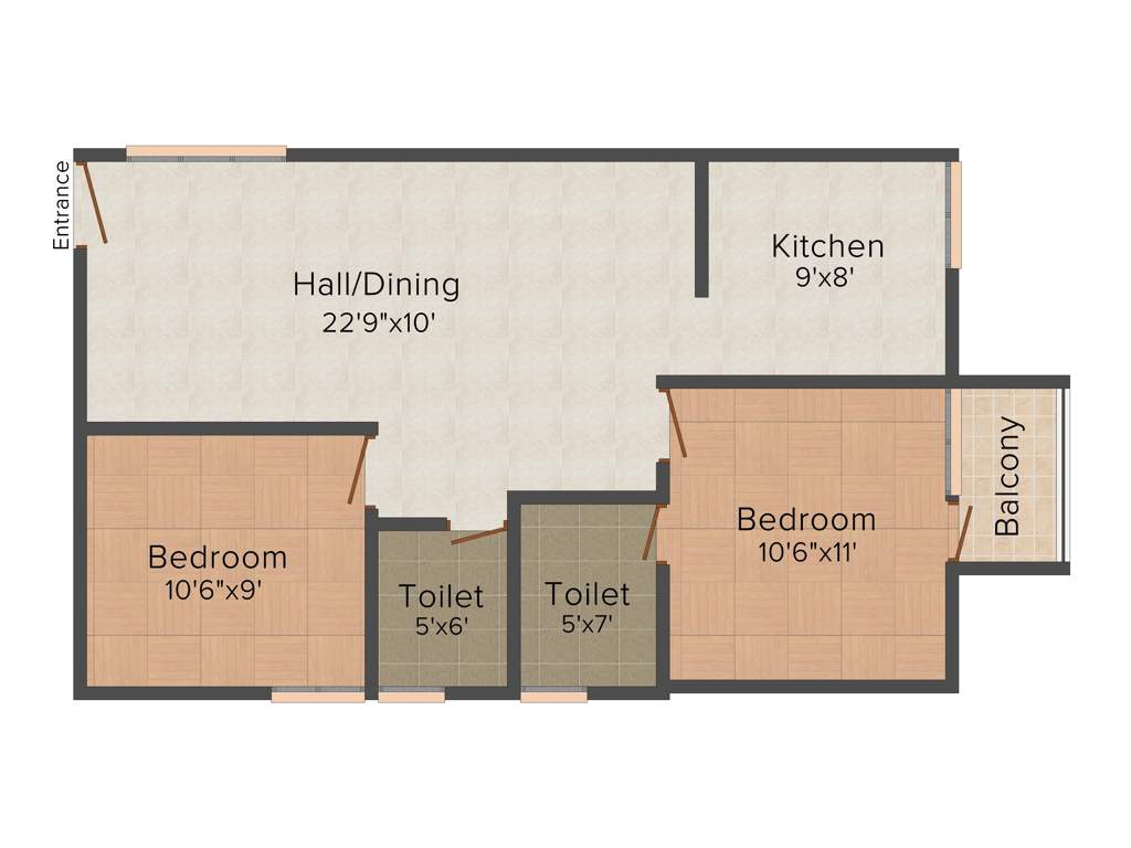 Pawan Sunshine (2BHK+2T (898 sq ft) 898 sq ft)