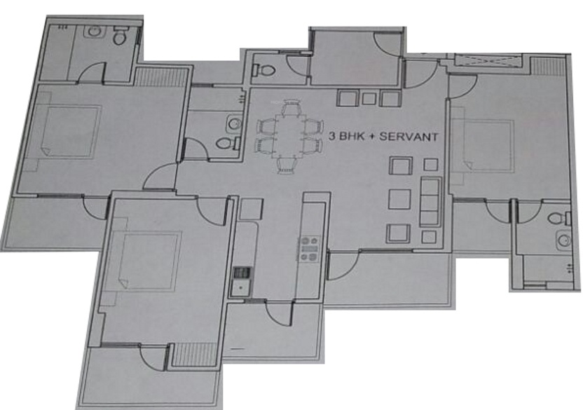 Anindya Studios (3BHK+3T (1,395 sq ft) 1395 sq ft) Anindya Studios (3BHK+3T (1,395 sq ft) 1395 sq ft)