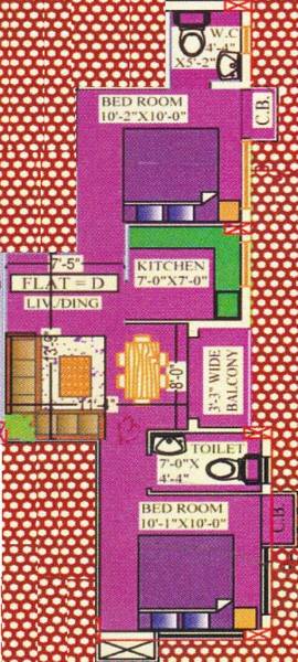 Ajmir Residency (2BHK+2T (832 sq ft) 832 sq ft) Ajmir Residency (2BHK+2T (832 sq ft) 832 sq ft)