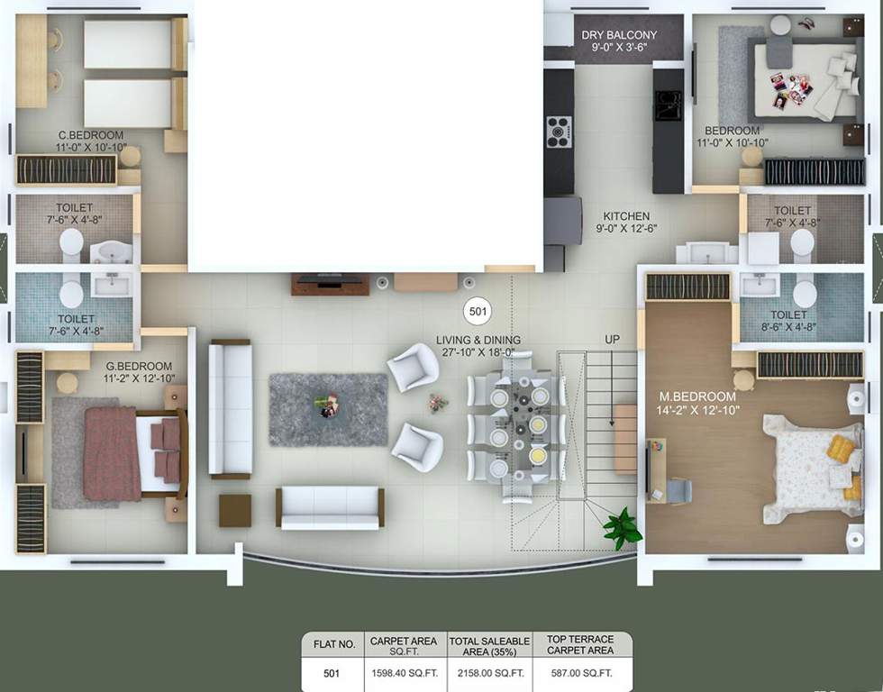 Scapers The Shell (4BHK+4T (2,158 sq ft) 2158 sq ft)