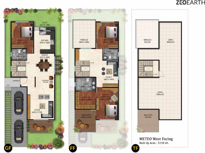 ZED Earth (3BHK+3T (3,159 sq ft) 3159 sq ft)