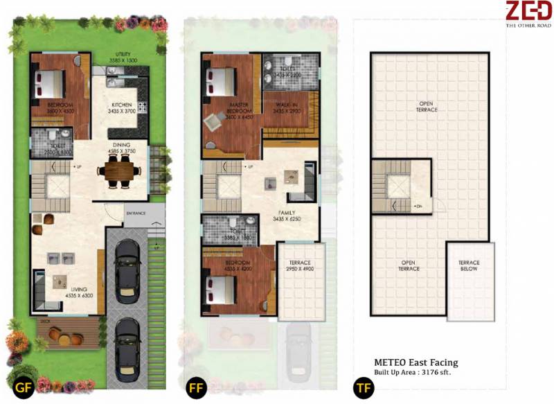 ZED Earth (3BHK+3T (3,176 sq ft) 3176 sq ft)