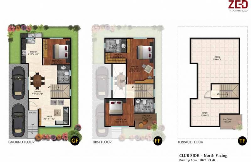 ZED Earth (3BHK+3T (1,874 sq ft) 1874 sq ft)