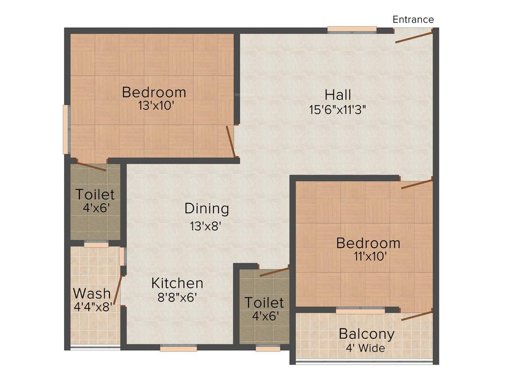 Lakshmi Residency (2BHK+2T (950 sq ft) 950 sq ft)