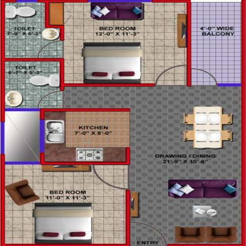 Gulmohar Infradevelopers Gulmohar Apartment (2BHK+2T (950 sq ft) 950 sq ft) Gulmohar Infradevelopers Gulmohar Apartment (2BHK+2T (950 sq ft) 950 sq ft)